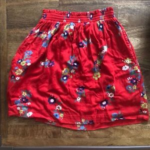 Floral Skirt with Pockets